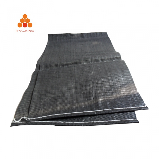 New Material Empty Polypropylene Industrial Garbage Black Pp Woven Sand Bag