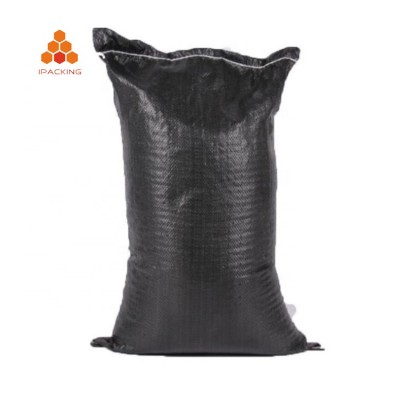 25kg 50kg Empty Pp Woven Bitumen Black Packaging Bag For Construction Garbage Nut